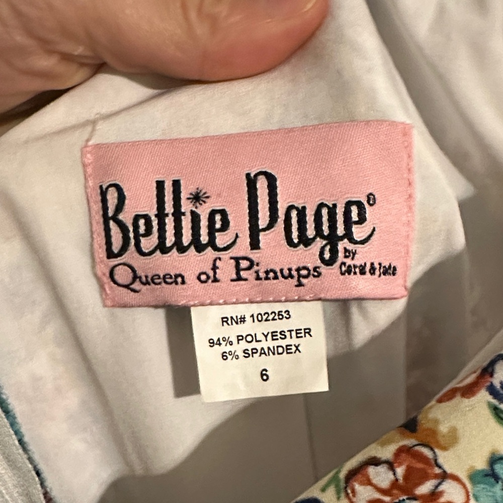 Bettie Page Multicolor Floral Midi Dress - Picture 2 of 3